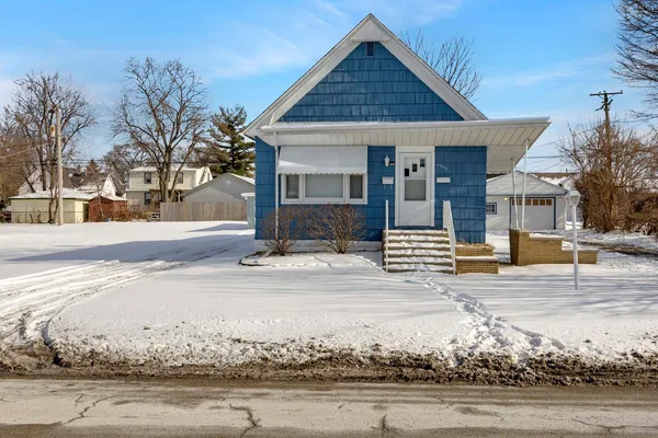 a front view of a house