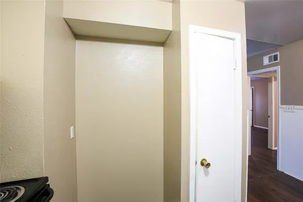 a close view of a closet