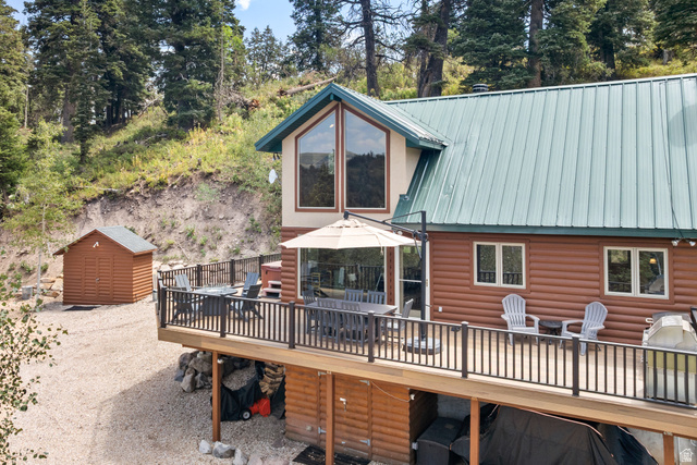 1782 Pine Loop Road Coalville, UT 84017 - Photo 44 of 52 Expansive elevated deck with black railings