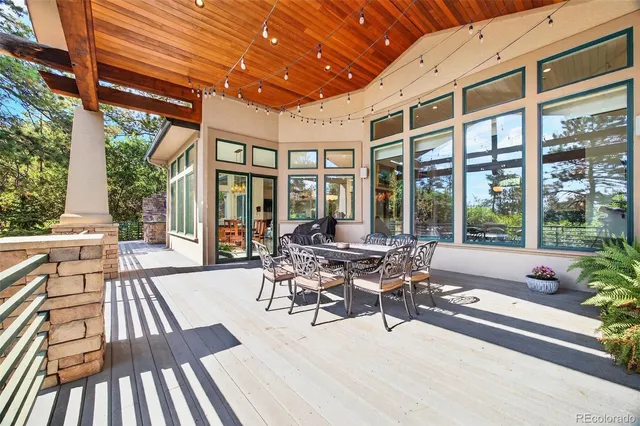 a outdoor view with a sitting space