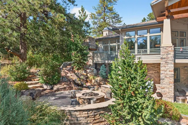 a view of city and mountain