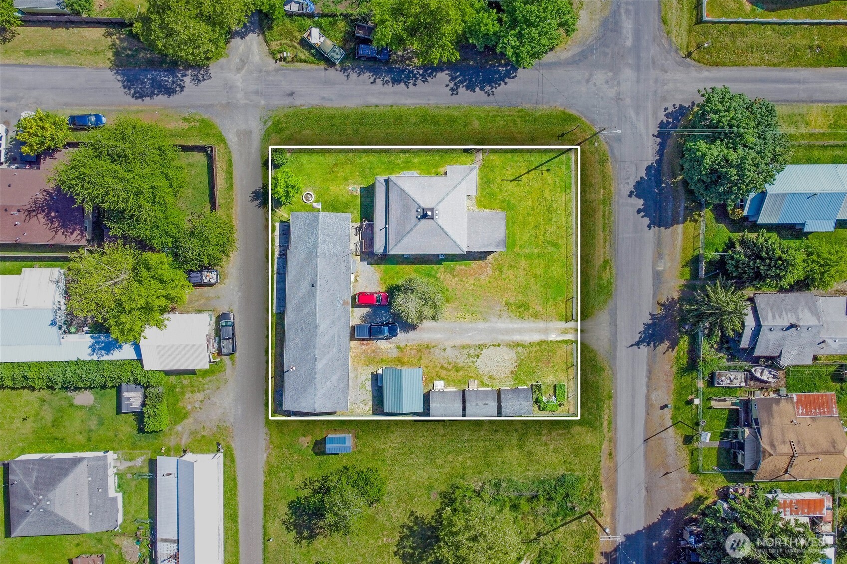 108 2nd Street Southeast Rainier, WA 98576 - Photo 38 of 40 an aerial view of swimming pool and outdoor seating