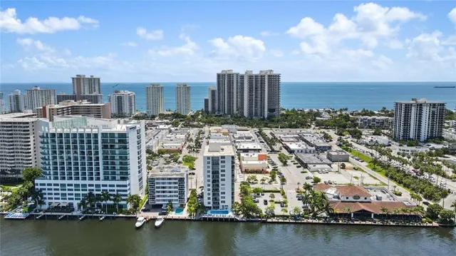 a view of a city with tall buildings