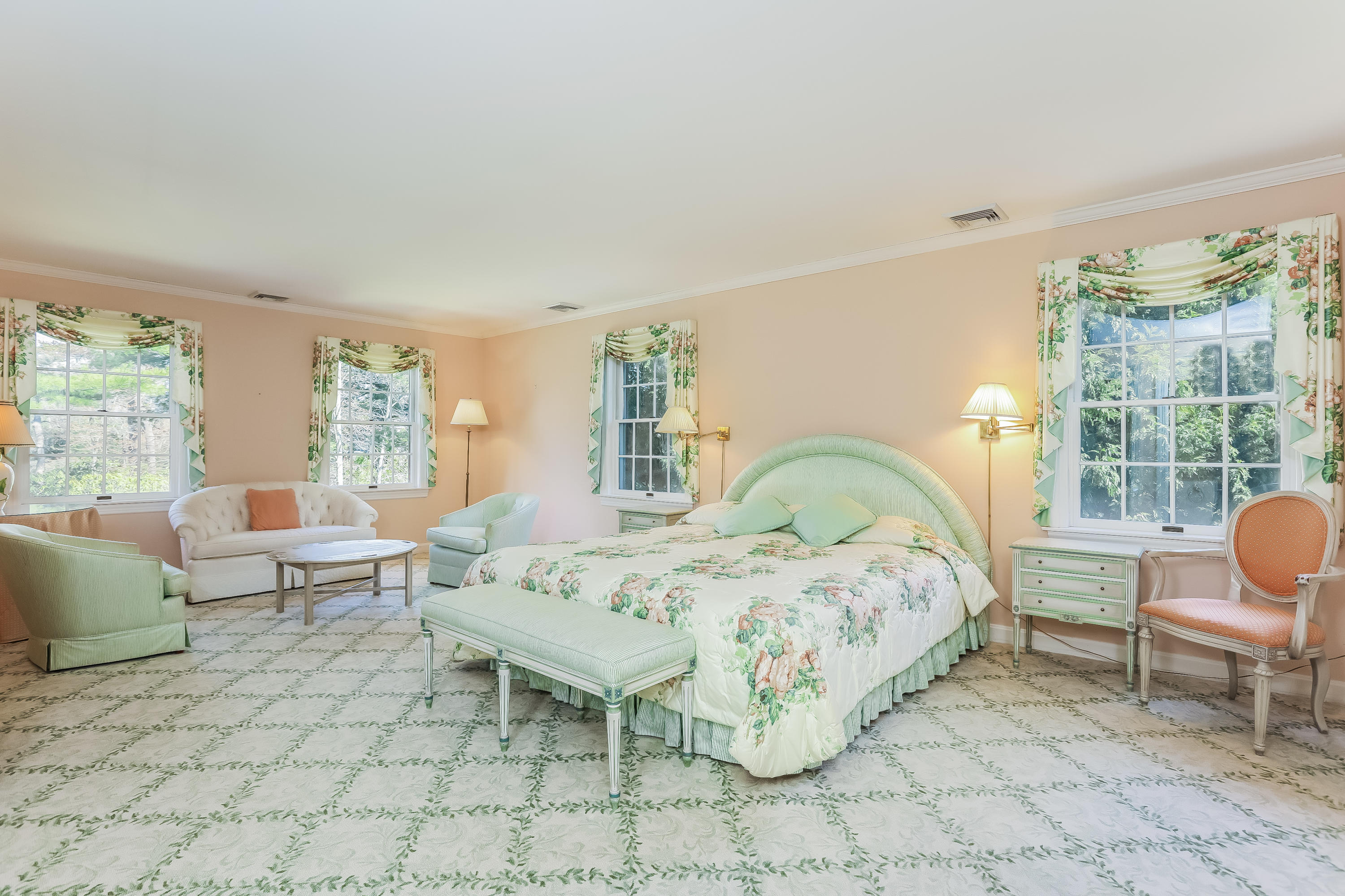 1 Shields Lane Darien, CT 06820 - Photo 19 of 41 a bedroom with a bed and a large window