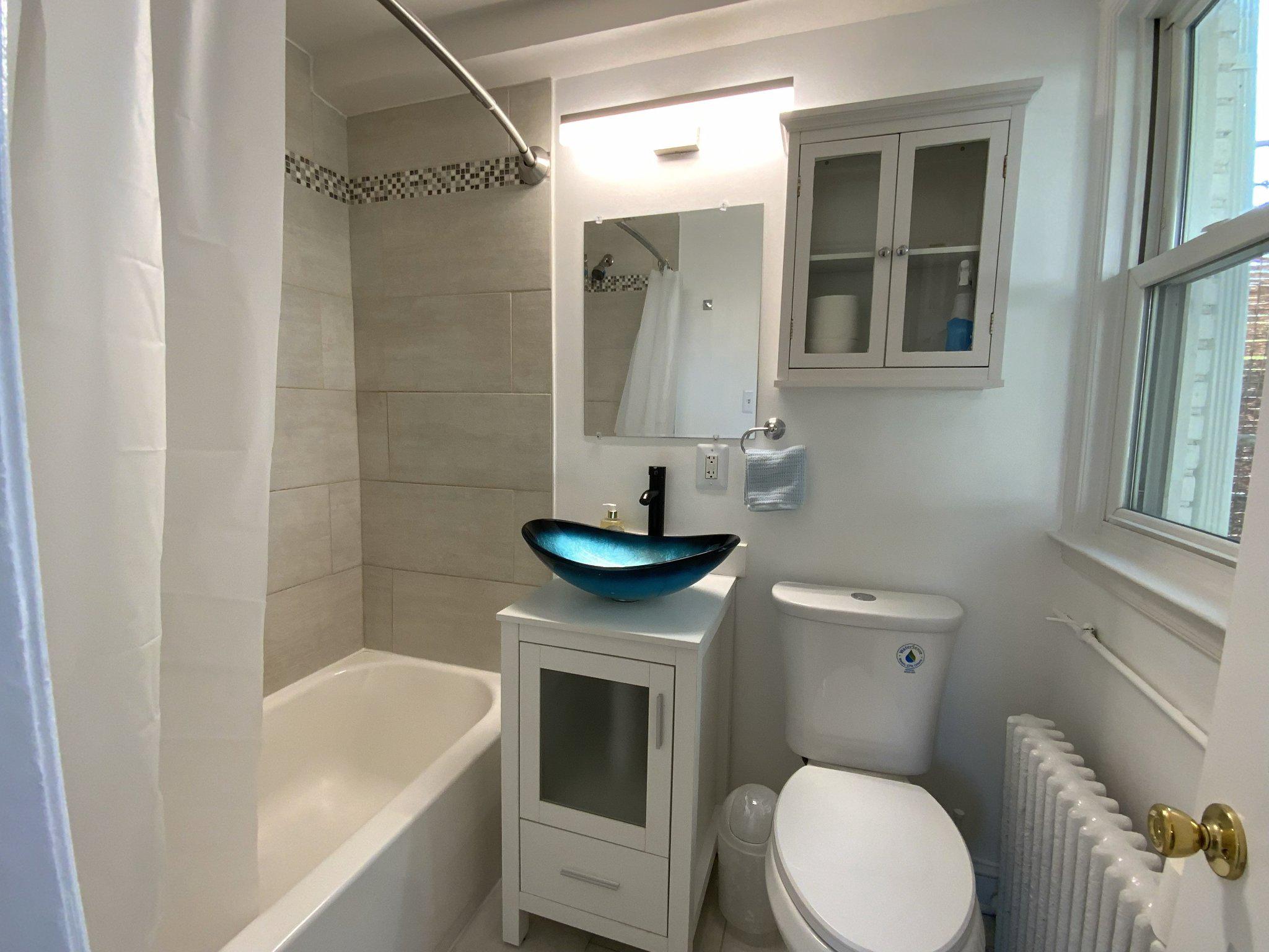 1772 E Street Northeast Washington, DC 20002 - Photo 21 of 23 a bathroom with a sink a toilet and shower