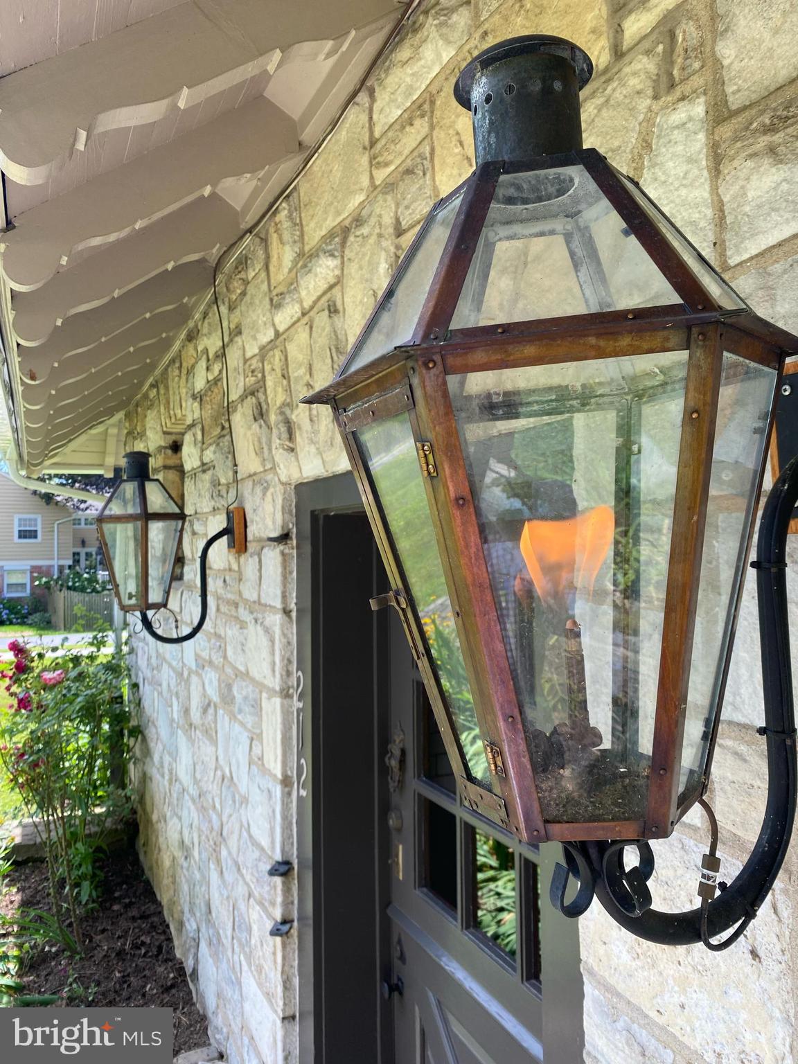 212 Plush Mill Road Wallingford, PA 19086 - Photo 77 of 92 Real Gas Lanterns at Front Door