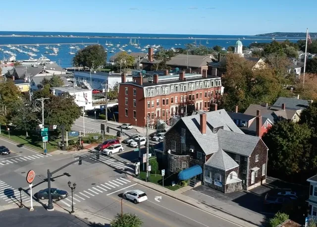 an aerial view of a city