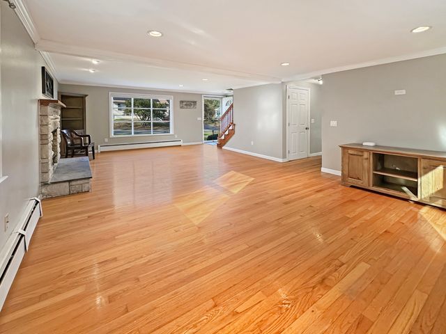 a view of a livingroom with a flat screen tv