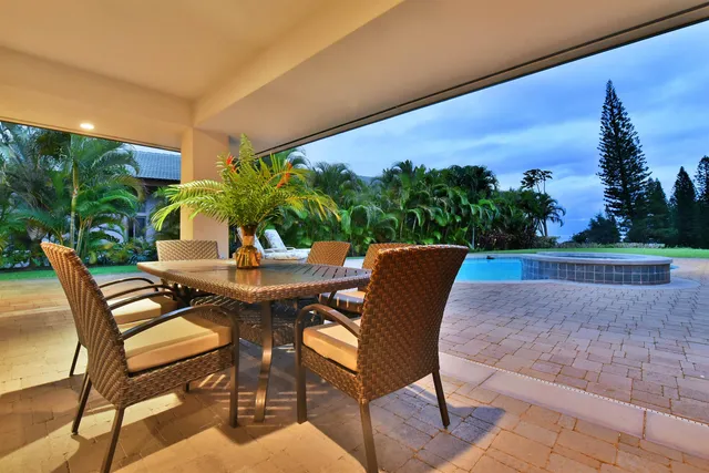 a view of an outdoor seating area