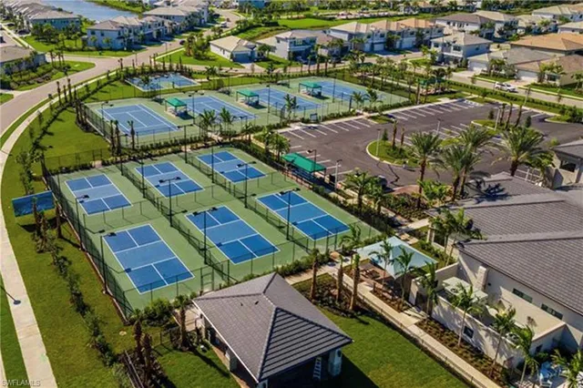 an aerial view of a city