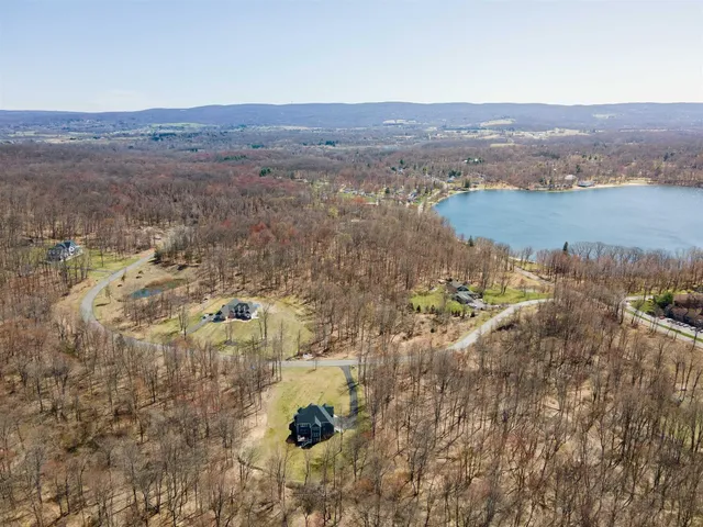 a view of lake and mountain