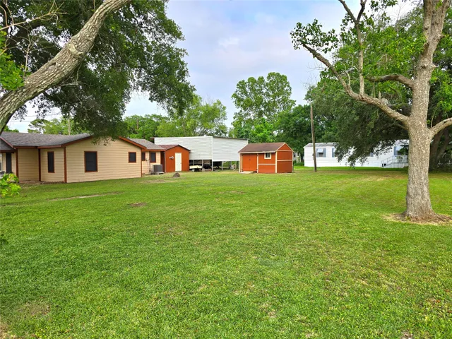 a house view with a garden space