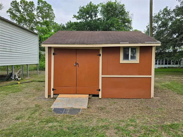 a backyard of a house