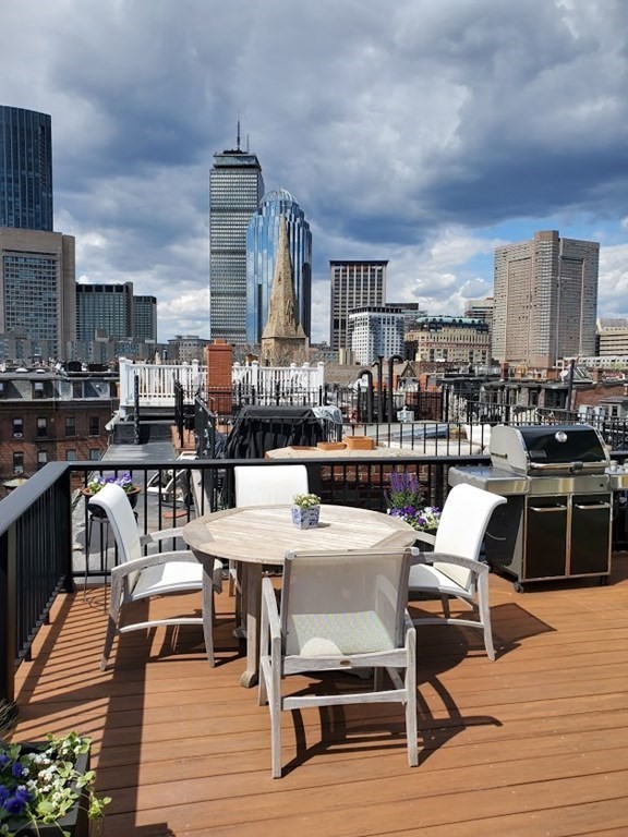 a outdoor space with sitting area