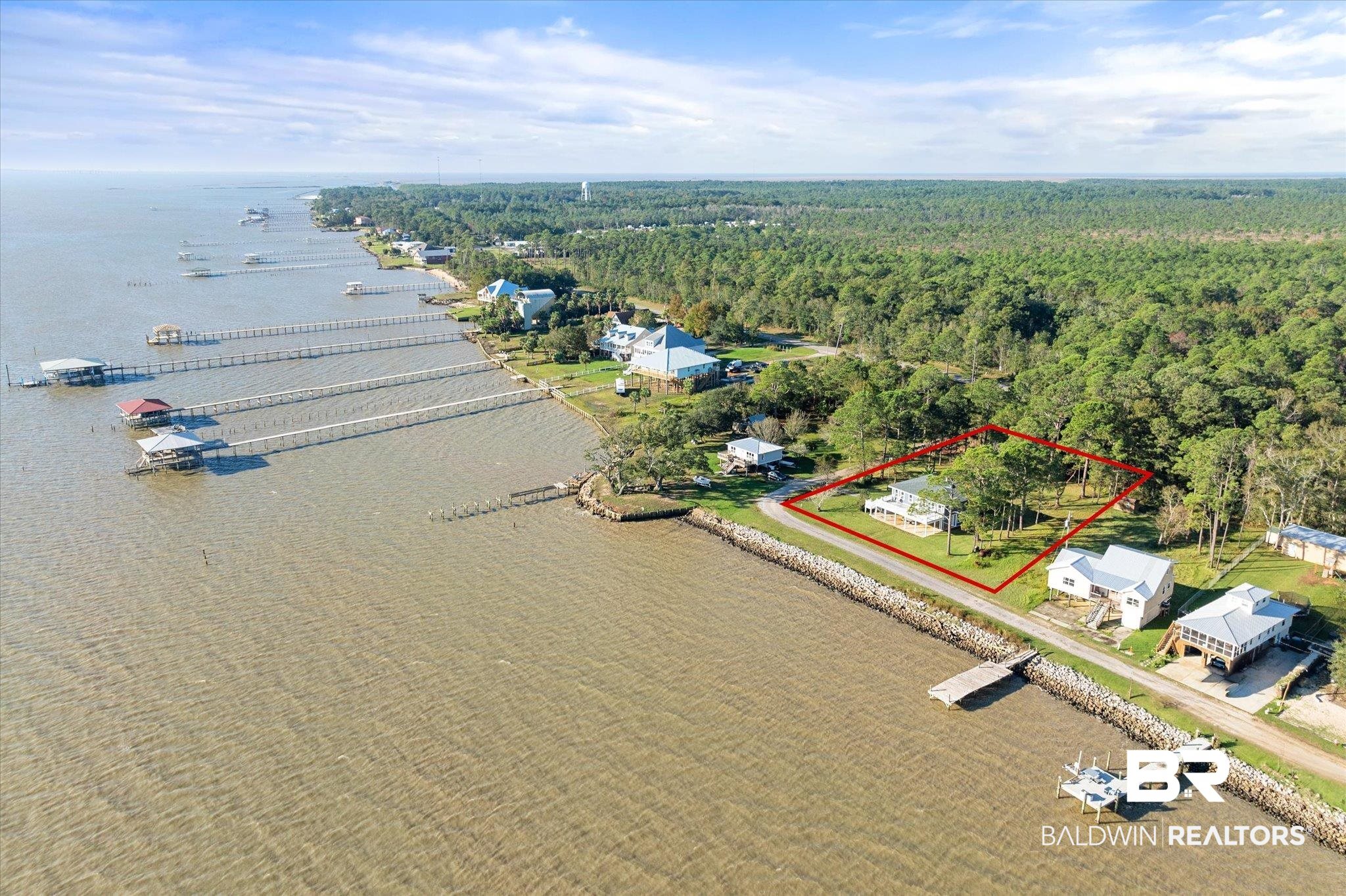 15111 Regus Road Coden, AL 36523 - Photo 22 of 35 View of property location featuring property parcel outlined and a large body of water