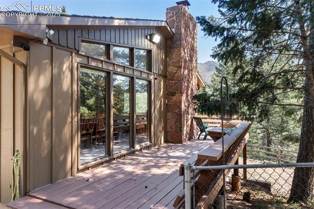 5580 Moosa Road Cascade, CO 80809 - Photo 31 of 35 Deck with a mountain view