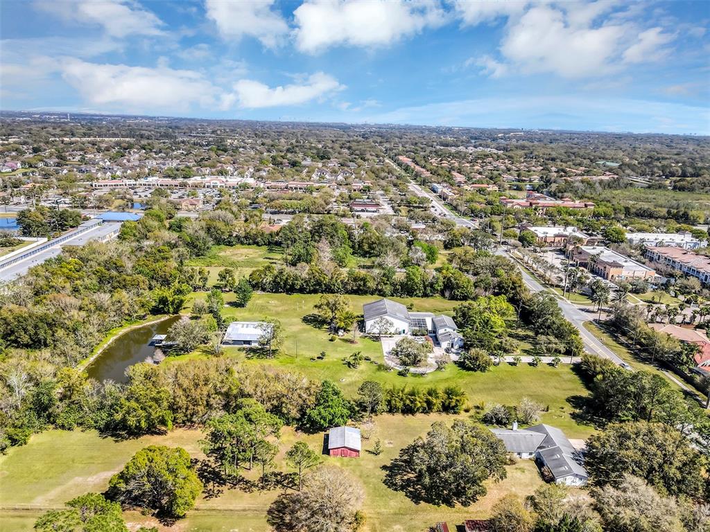 View towards Maguire Rd. top middle