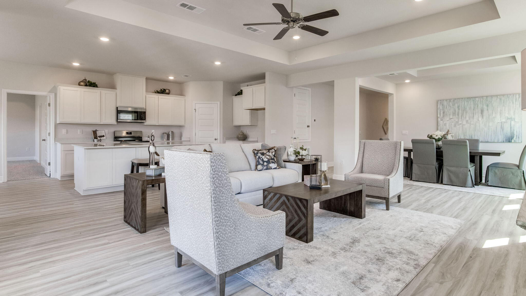 8688 Bluebell Street Milton, FL 32583 - Photo 4 of 32 a living room with lots of furniture and kitchen view