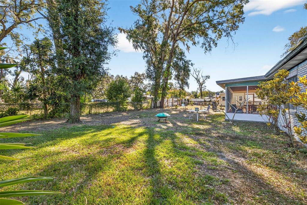 619 Limona Road Brandon, FL 33510 - Photo 30 of 32 a view of yard with swimming pool and trees