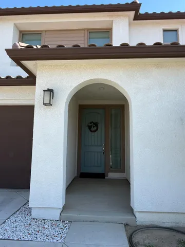 a view of a door of the house