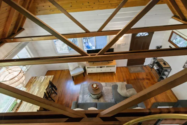 a view of railway station with sitting space