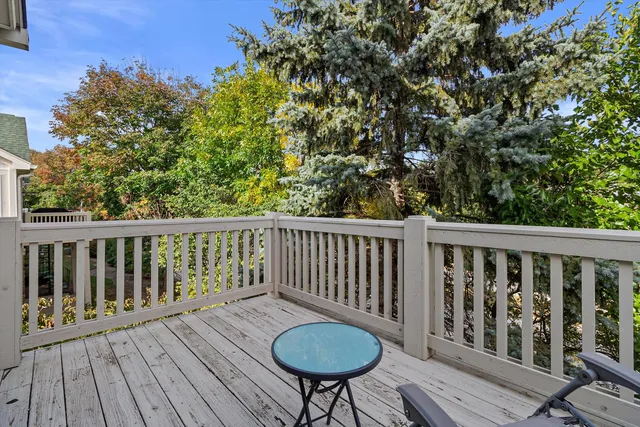 a view of a two chairs on the roof deck