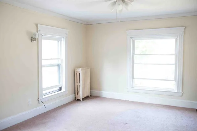 an empty room with a window