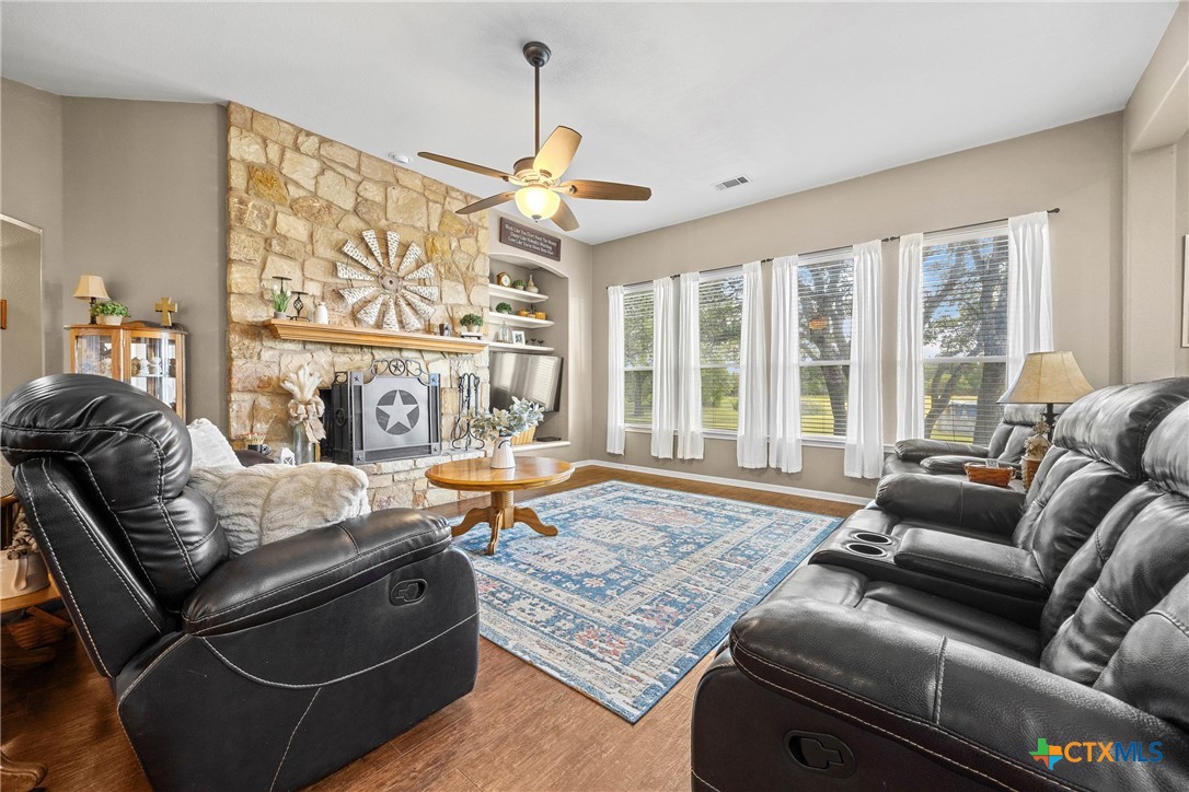 350 Lehne Road Bertram, TX 78605 - Photo 6 of 33 a living room with furniture and a large window