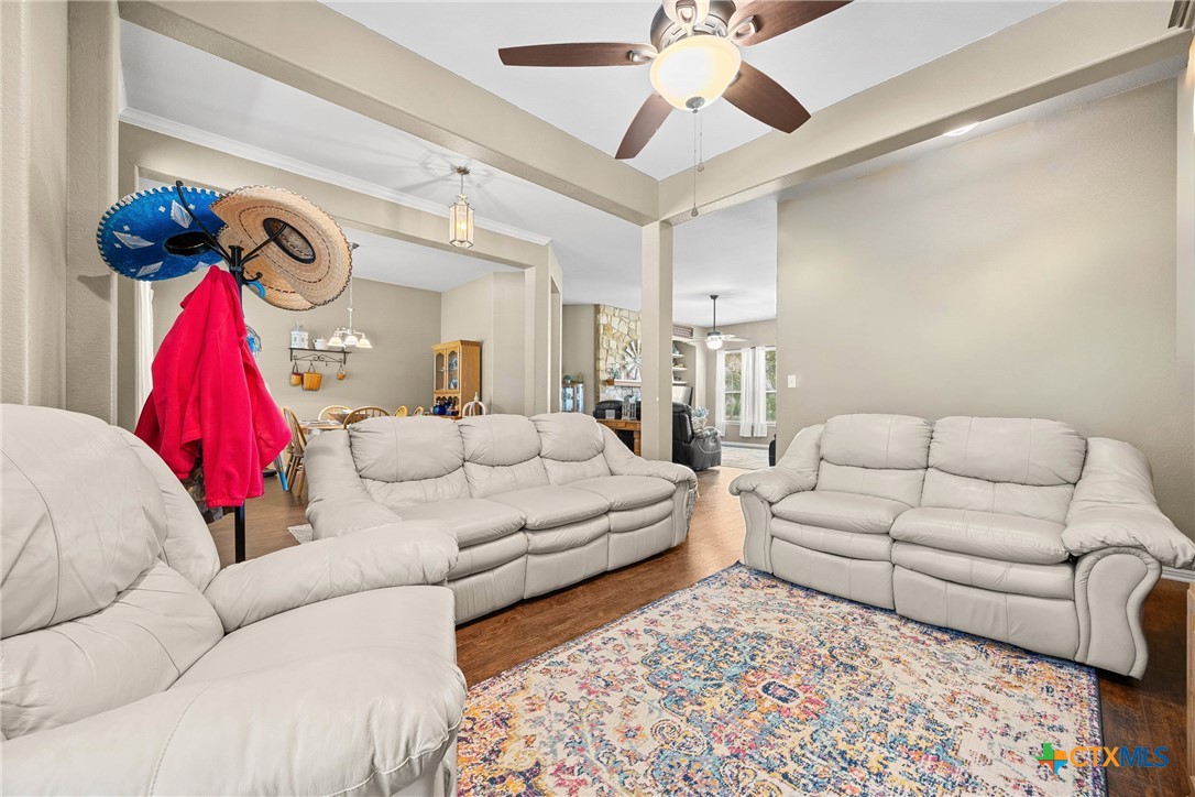350 Lehne Road Bertram, TX 78605 - Photo 9 of 33 a living room with furniture and a rug
