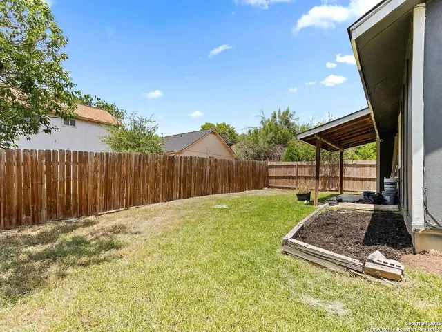 a backyard of a house