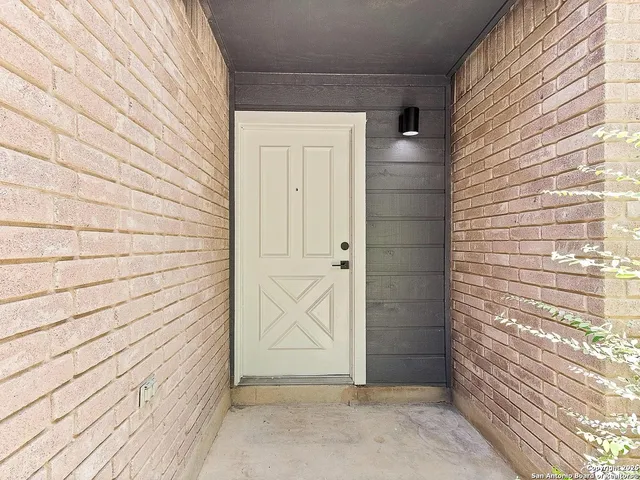 a view of front door