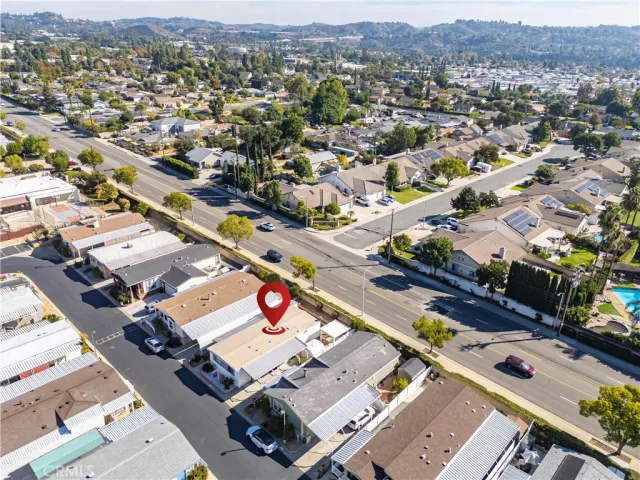 an aerial view of a city