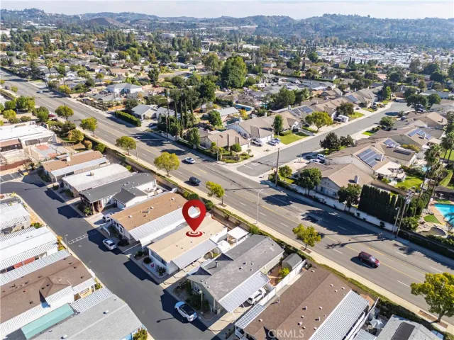 an aerial view of a city