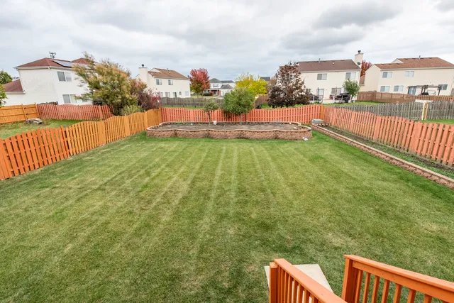 a view of a garden with a pathway