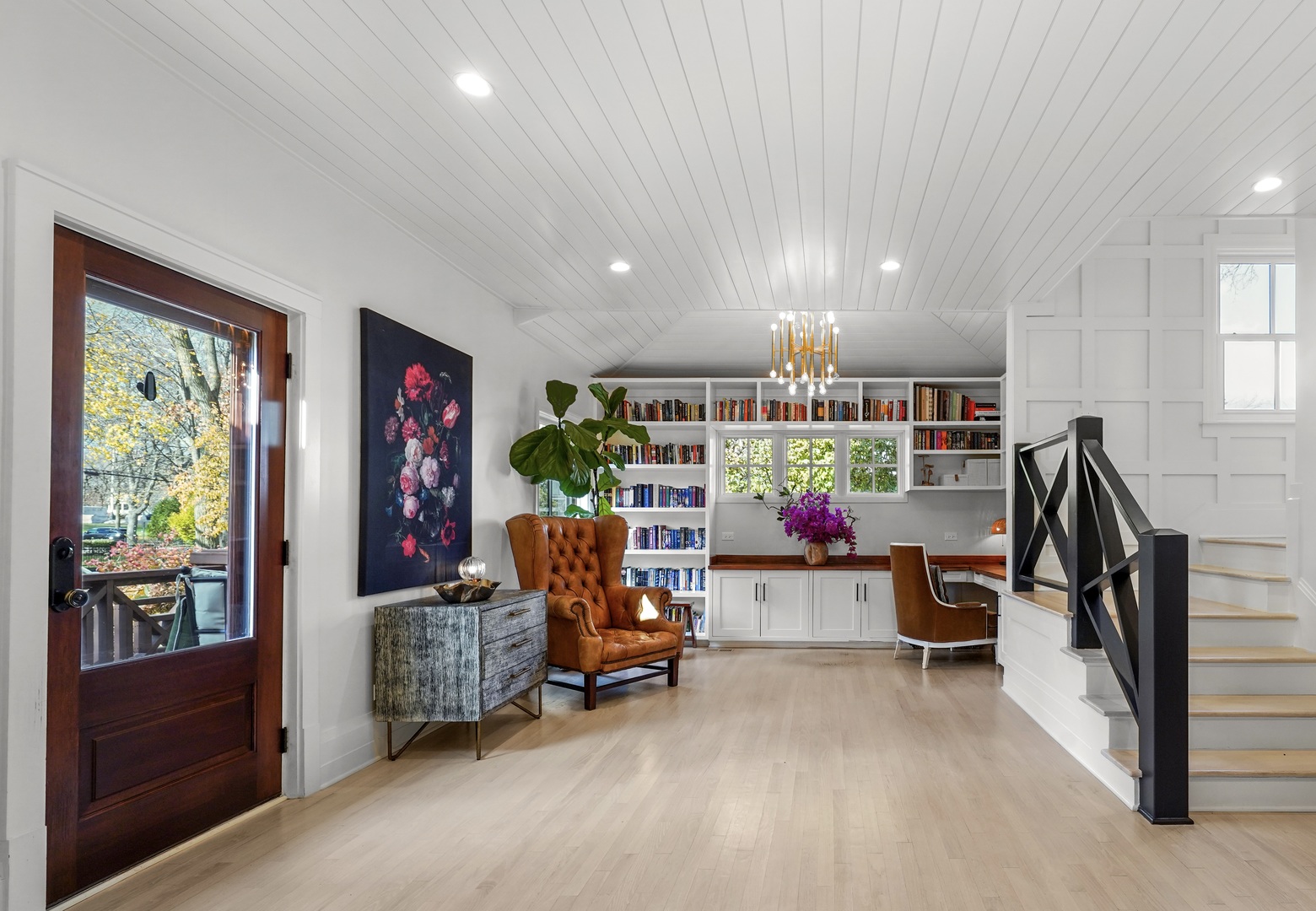 475 Cedar Street Winnetka, IL 60093 - Photo 4 of 46 a view of game room with window and air hockey table