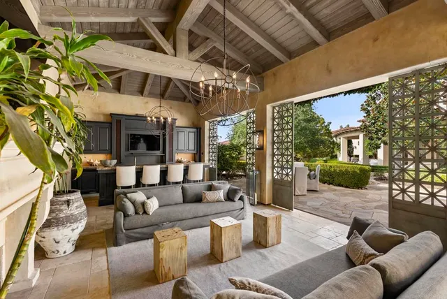 a outdoor living space with patio furniture
