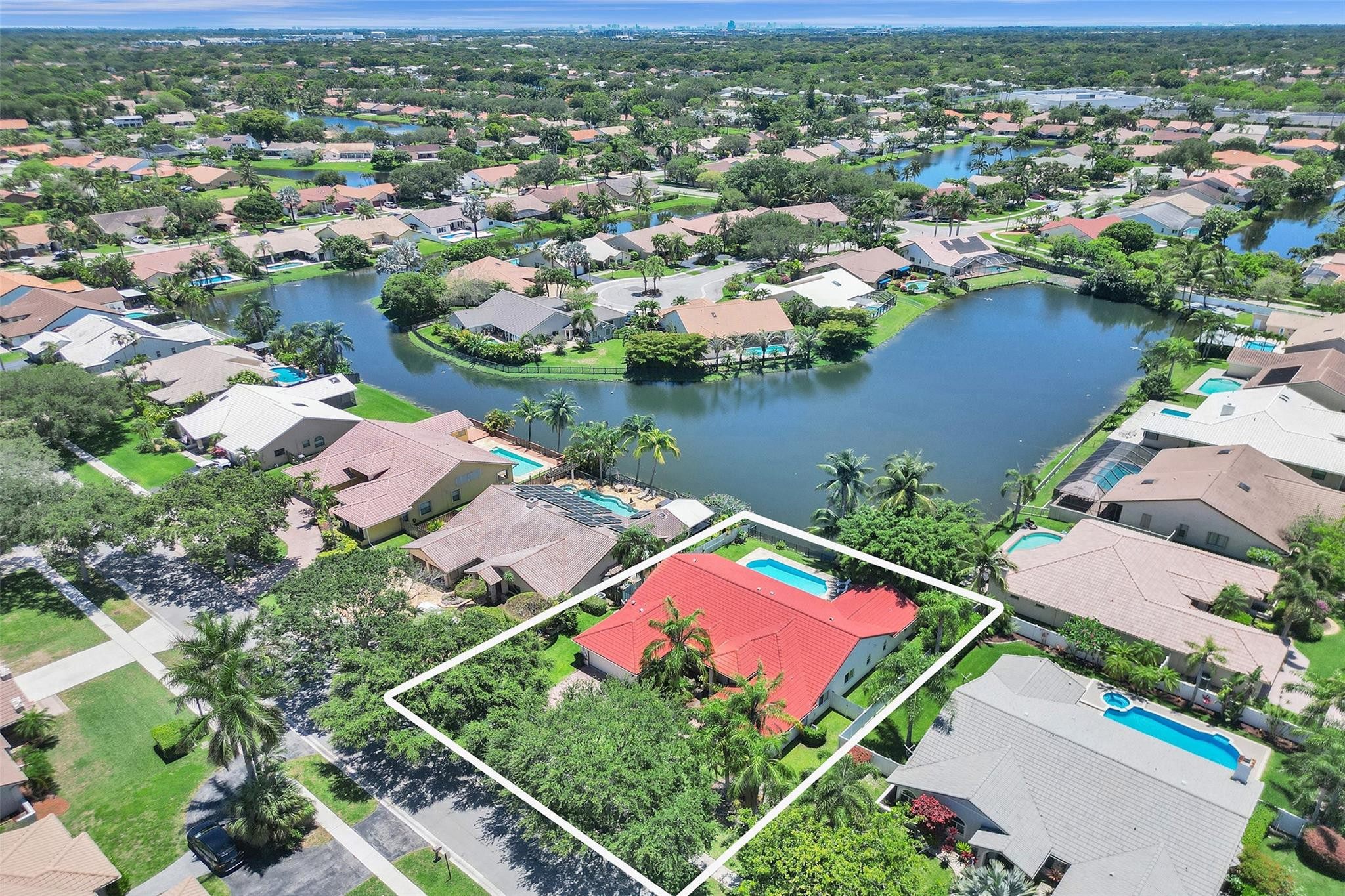 10130 Northwest 13th Street Plantation, FL 33322 - Photo 22 of 23 an aerial view of residential houses with outdoor space and river