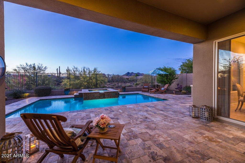 5704 East Sleepy Ranch Road Cave Creek, AZ 85331 - Photo 65 of 70 Extended Travertine Paver Patio