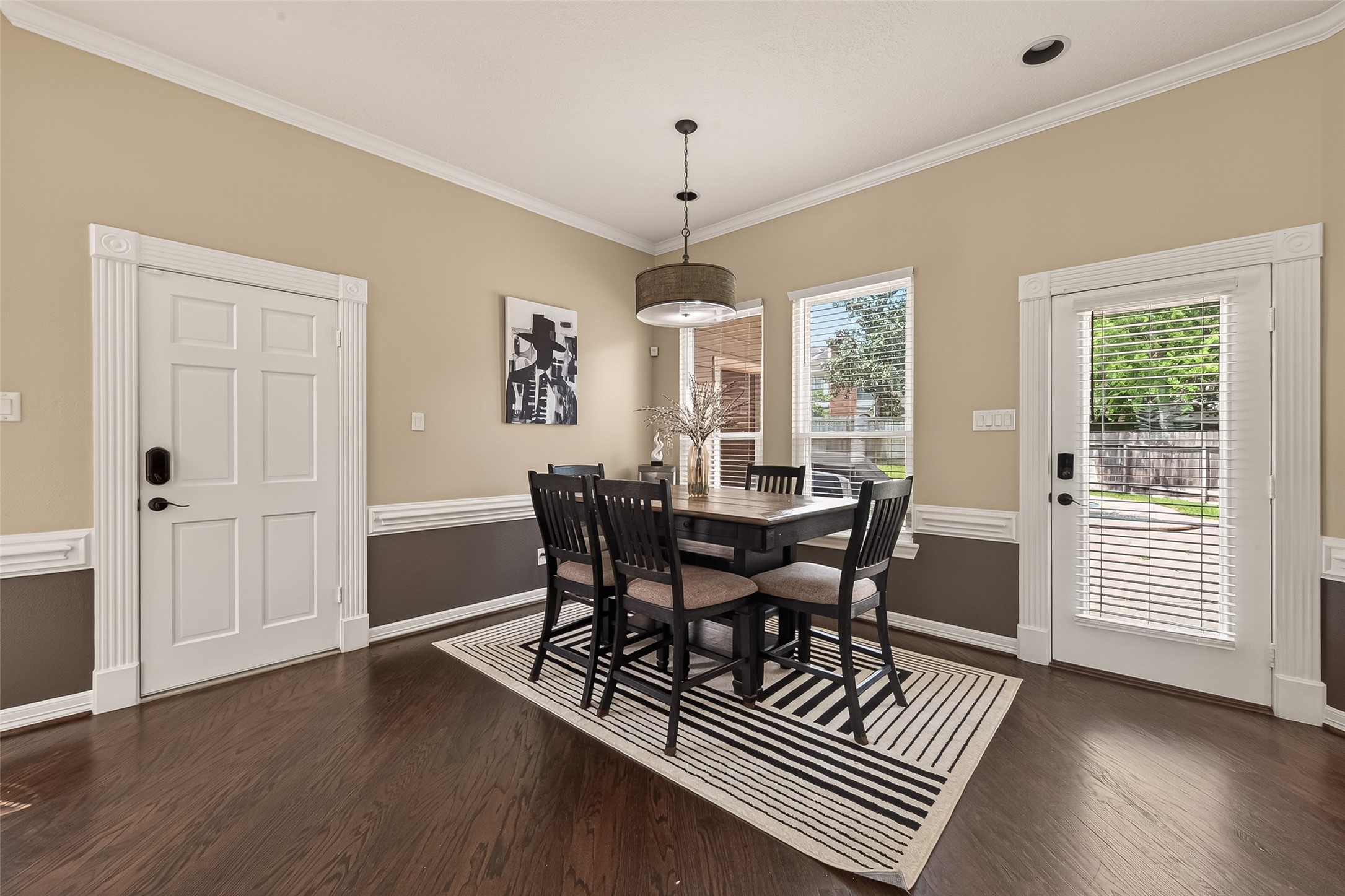17107 Wunder Hill Drive Spring, TX 77379 - Photo 11 of 48 Breakfast area is large and overlooks the park like backyard.