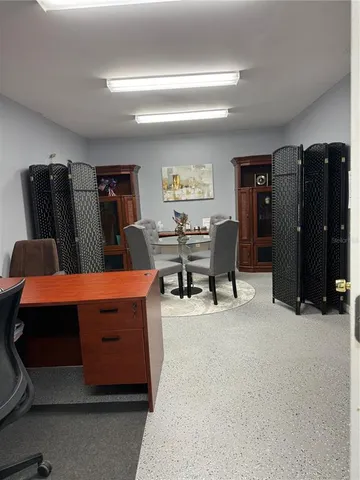 a room with furniture and closet