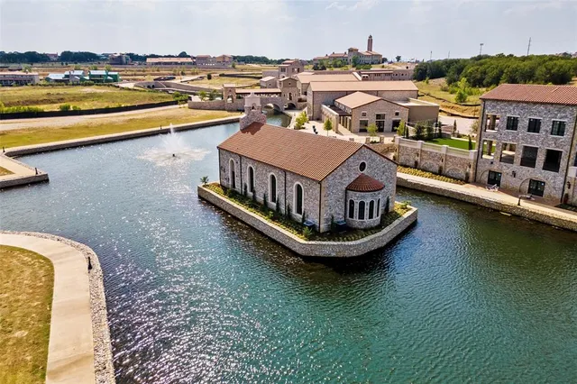 a view of a swimming pool with an ocean view
