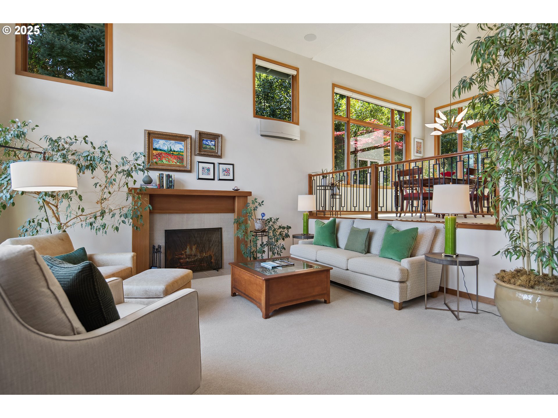 17514 Brookhurst Drive Lake Oswego, OR 97034 - Photo 4 of 37 a living room with furniture and a fireplace