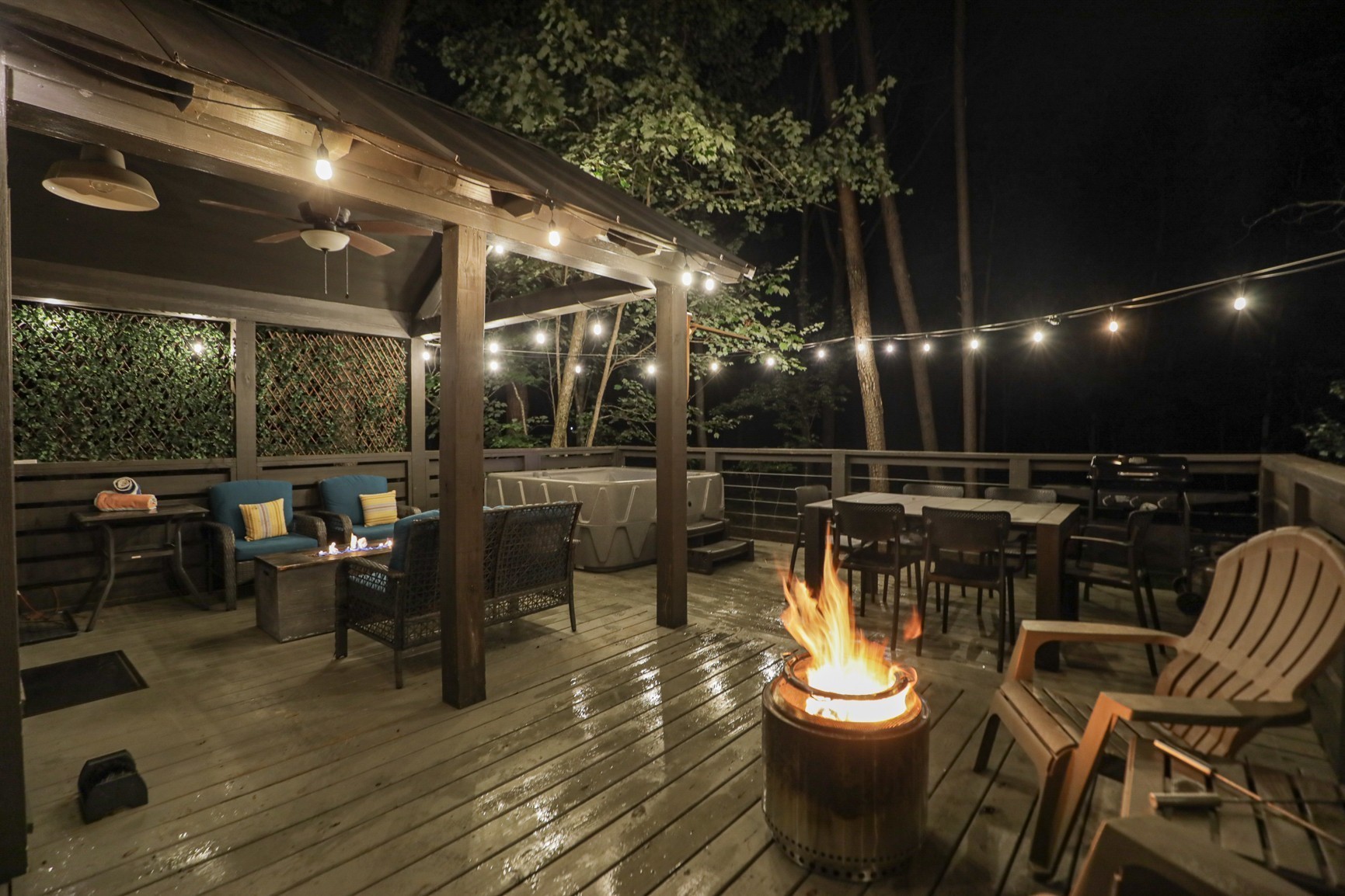 574 Deer Lick Trail Monteagle, TN 37356 - Photo 19 of 21 a outdoor space with lots of tables a garden and chairs