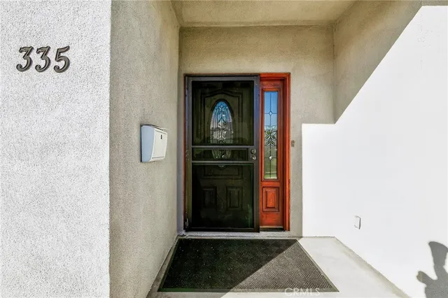 a view of a entryway door of the house