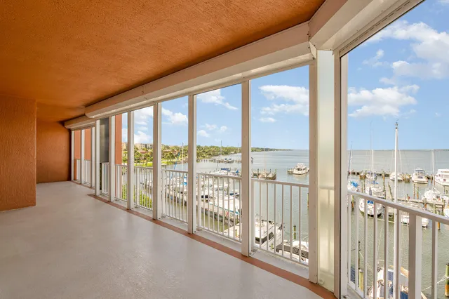 a view of a city from a balcony