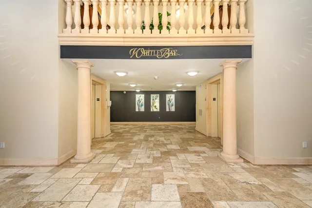 a view of an entrance door