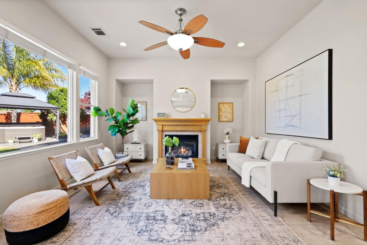 4863 Greencastle Way Antioch, CA 94531 - Photo 14 of 52 a living room with furniture and a fireplace