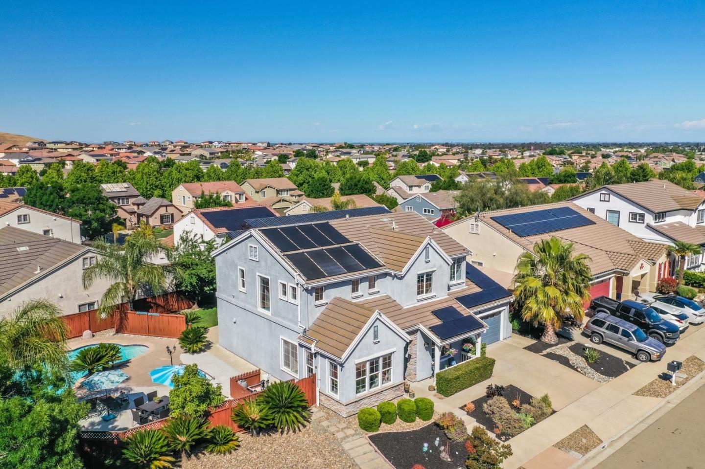 4863 Greencastle Way Antioch, CA 94531 - Photo 47 of 52 an aerial view of residential houses with outdoor space