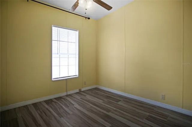 an empty room with a window