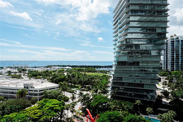 a view of a city with tall buildings